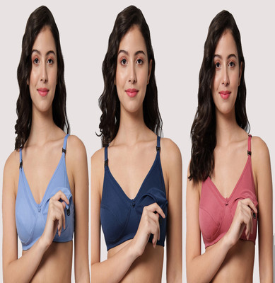 IMSA MODA Women Maternity/Nursing Non Padded Bra(Multicolor)