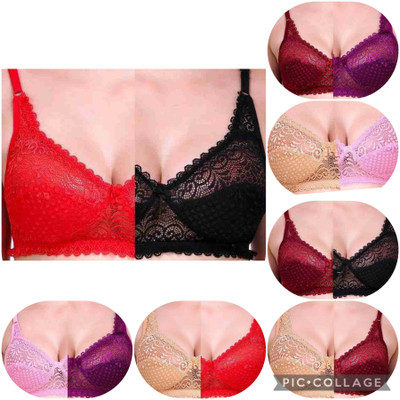 Inner Joy Women Full Coverage Non Padded Bra(Multicolor)