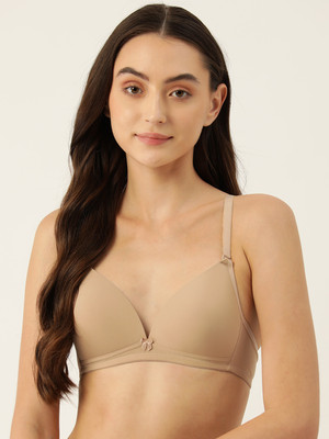 LEADING LADY Leading Lady Women's Solid Lightly Padded T-Shirt Bra Women T-Shirt Lightly Padded Bra(Beige)