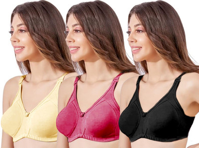 Trakudi Women T-Shirt Non Padded Bra(Multicolor)