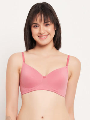 Clovia Women T-Shirt Lightly Padded Bra(Pink)
