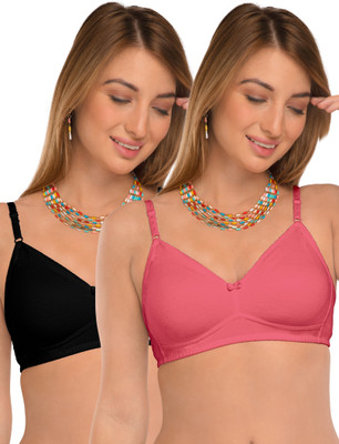 DAISY DEE D'SIZN Women Everyday Non Padded Bra(Orange, Black)