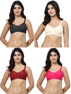 LILY 306 Women Minimizer Non Padded Bra(Beige, Black, Pink, Maroon)