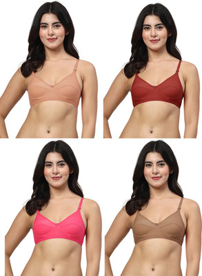 LILY anpas Women Everyday Non Padded Bra(Brown, Maroon, Beige, Pink)