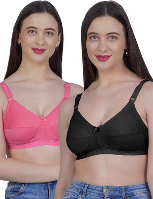 Shyam Sons FLAIR G603 Women Minimizer Non Padded Bra(Pink, Black)