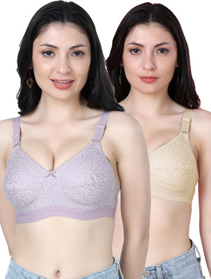 Shyam Sons FLAIR Dipali Women Minimizer Non Padded Bra(Purple, Brown)