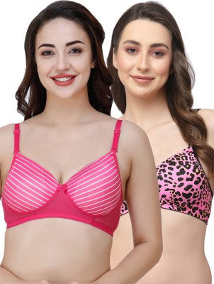 COLLEGE GIRL Polypad-701-Polypad-610 Women T-Shirt Lightly Padded Bra(Pink, Pink, Black)