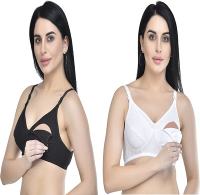AVLVI CARE PREMIUM Women Maternity/Nursing Non Padded Bra(Multicolor)