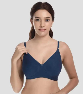 Velvra Women T-Shirt Lightly Padded Bra(Blue)