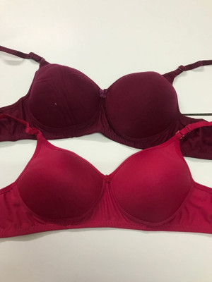 Minahil Textiles Women Push-up Non Padded Bra(Multicolor)