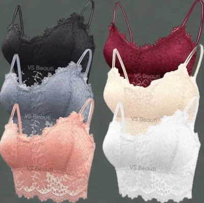 VS Beauti 862 Women Bralette Lightly Padded Bra(Black, White, Beige, Pink, Grey, Maroon)