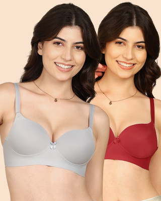 KOMLI Komli Bonded Polyamide Push-Up 3/4 Coverage Maximiser Bra (Level 2 Padding) Women Push-up Heavily Padded Bra(Multicolor)