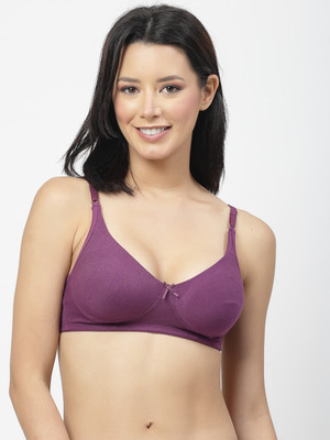 Shyam Sons FLAIR Double Layered Cups - Cotton Rich Women T-Shirt Non Padded Bra(Red)