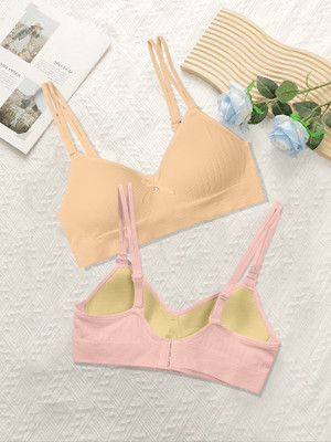 NAGARVEL CREATION 2/309-SKN/PNK-P02-30 Women Push-up Lightly Padded Bra(Multicolor)