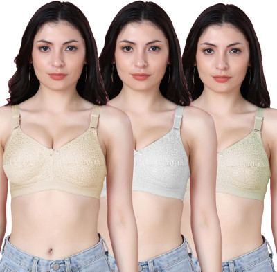 Shyam Sons FLAIR Dipali Women Minimizer Non Padded Bra(Brown, White, Yellow)