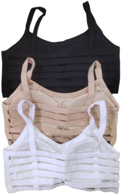 VS Beauti VS Beauti Lightly Padded Six Strap Cotton Blend Bra Women Everyday Lightly Padded Bra(Black, White, Beige)