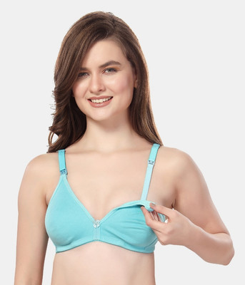 Fabme Women Maternity/Nursing Non Padded Bra(Light Green)