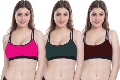 PIBU A-DD Bra Women Minimizer Non Padded Bra(Pink, Green, Maroon)