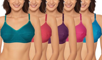 HOPESTAR Lilly Women Minimizer Non Padded Bra(Green, Red, Purple, Pink, Dark Green)