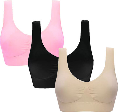 Havenuse Women Sports Non Padded Bra(Multicolor)