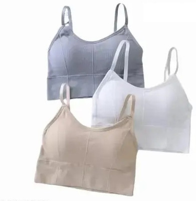 Mehiraafashion Women Cami Bra Lightly Padded Bra(Multicolor)