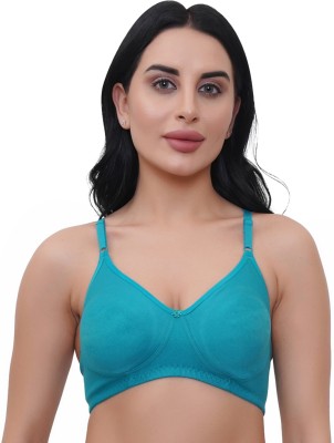 STOGBULL Hosiery Cotton Bra Combo for Girls Women Ladies Teenagers for Regular Daily Use Women T-Shirt Non Padded Bra(Blue)