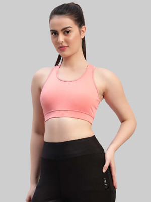 Chicaria Women Sports Non Padded Bra(Pink)