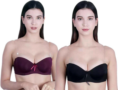 HouseOfCommon Women Balconette Lightly Padded Bra(Multicolor)