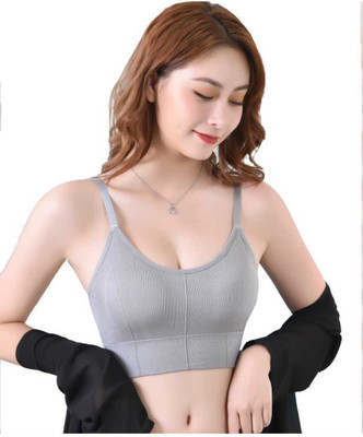 JOLBEL Women Full Coverage Lightly Padded Bra(Grey)