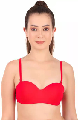 atox Women Balconette Lightly Padded Bra(Red)