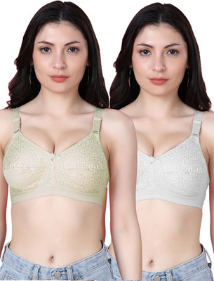 Shyam Sons FLAIR Dipali Women Minimizer Non Padded Bra(Yellow, White)