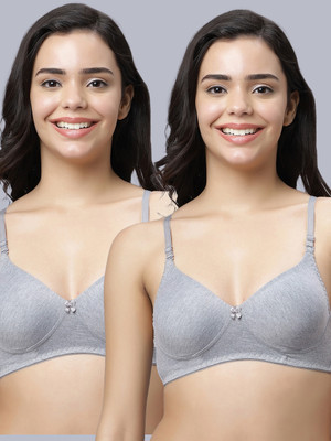 Eden EDEN103GREYGREY Women T-Shirt Non Padded Bra(Grey)