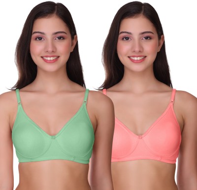 pooja ragenee Molded Bra Women T-Shirt Non Padded Bra(Multicolor)