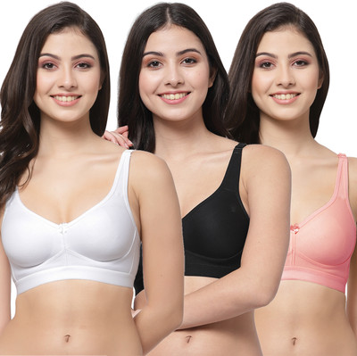 COLLEGE GIRL CG1215 Women Minimizer Lightly Padded Bra(White, Black, Pink)