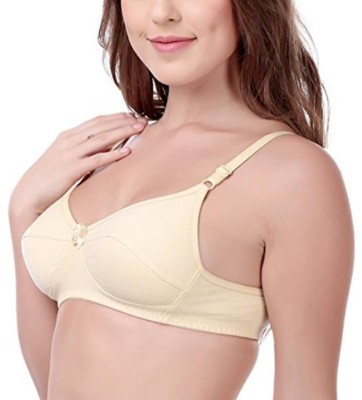 KHAN Women Full Coverage Non Padded Bra(Gold)