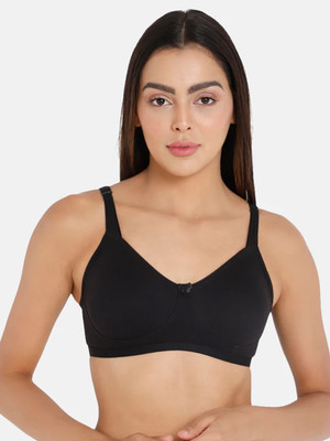 Intimacy Medium Coverage Non-Wired Intimacy Everyday Bra - ES21 Women Everyday Non Padded Bra(Black)