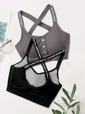 NAGARVEL CREATION crosss-dgry-blk-02-p02-free Women T-Shirt Lightly Padded Bra(Multicolor)