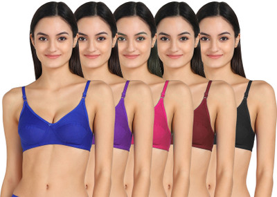 aamarsh Emi-BRA Women Minimizer Non Padded Bra(Blue, Purple, Pink, Maroon, Black)