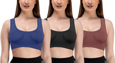 NUDORA FREE SIZE Girls Sports Non Padded Bra(Multicolor)