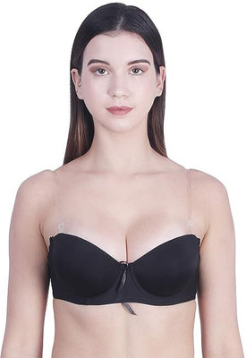 Brachy Women Push-up Lightly Padded Bra(Black)