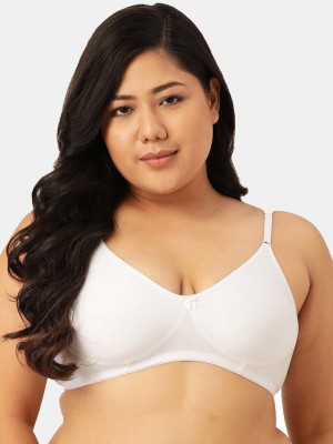 Sztori Women T-Shirt Non Padded Bra(White, Beige)