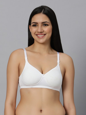 BlueNixie Women T-Shirt Lightly Padded Bra(White)