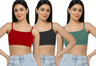 PIBU Nora Bra Women Sports Non Padded Bra(Red, Black, Green)