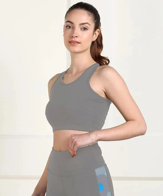 RECED Seema Women Sports Non Padded Bra(Grey)