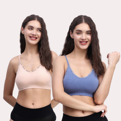 Lugo Imported 20.02 Women Everyday Lightly Padded Bra(Blue, Multicolor)