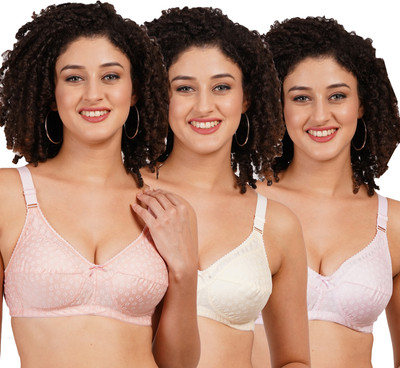 FigureFit Riva Women Minimizer Non Padded Bra(Orange, Yellow, Pink)