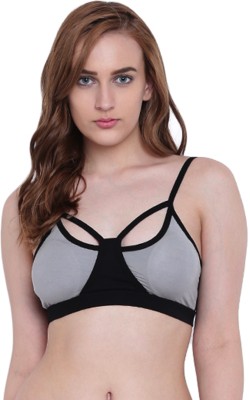 La inTimo Black Mermaid Bra Women Everyday Lightly Padded Bra(Grey)