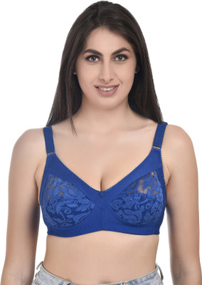 JEAGER Women Full Coverage Non Padded Bra(Blue)