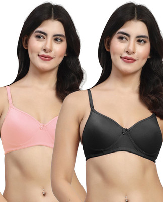 LILY maofcigamMino Women T-Shirt Heavily Padded Bra(Black, Pink)