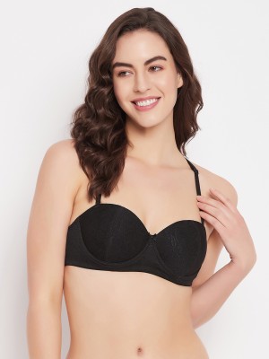 Clovia Women T-Shirt Lightly Padded Bra(Black)